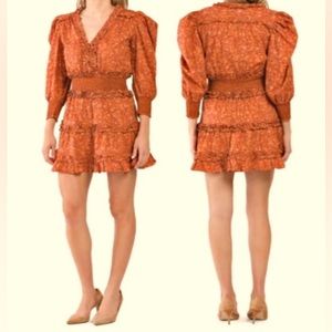 House of Harlow 1960 Corduroy Smock Rust Orange Dress XS NEW NWT